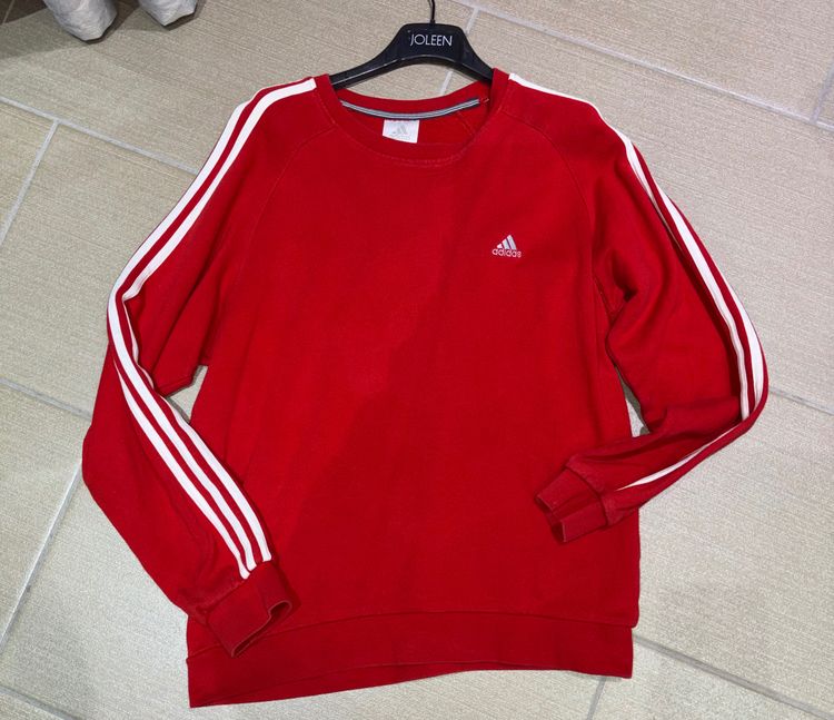 Adidas Originals Adidas red sweatshirt with white stripes product image