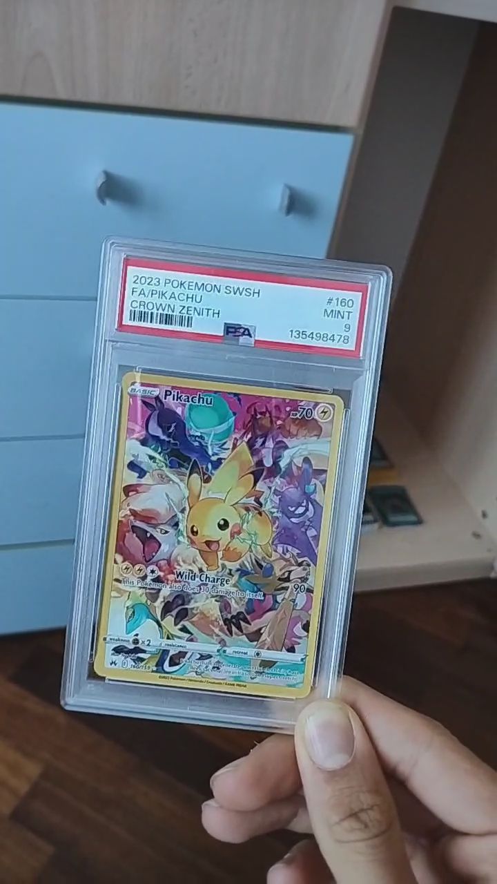Pokemon Pikachu 160/159 [Crown Zenith] Psa 9 image 1