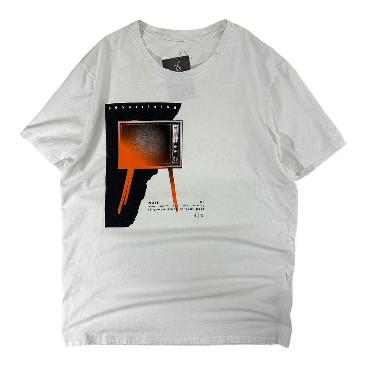 Armani Exchange White Graphic T-Shirt