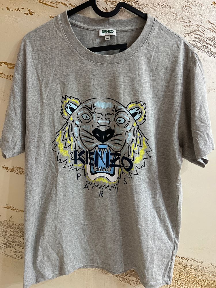 Kenzo Grey Tiger Print T-Shirt