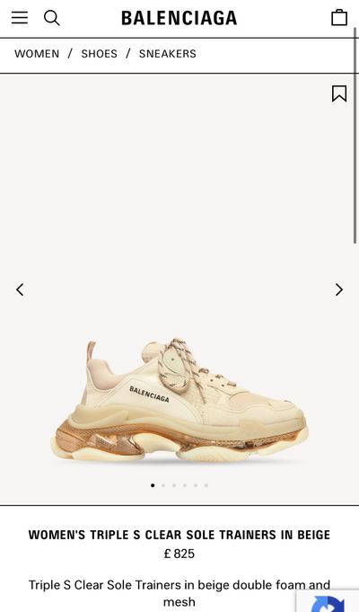 Women'S Triple S Clear Sole Trainers