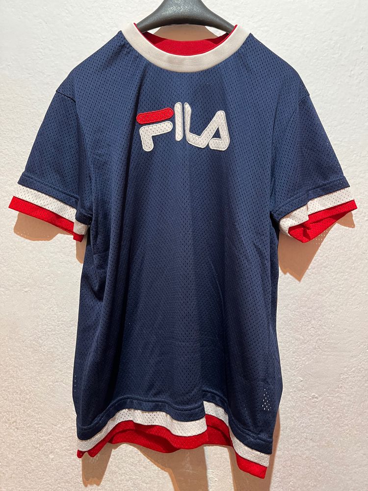 Fila Navy Blue Layered Short Sleeve Shirt