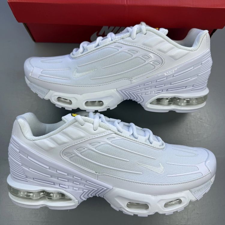 Nike Air Max Plus TN 3 Size UK 7.5 Triple White Men's Trainers CW1417-100 image 1