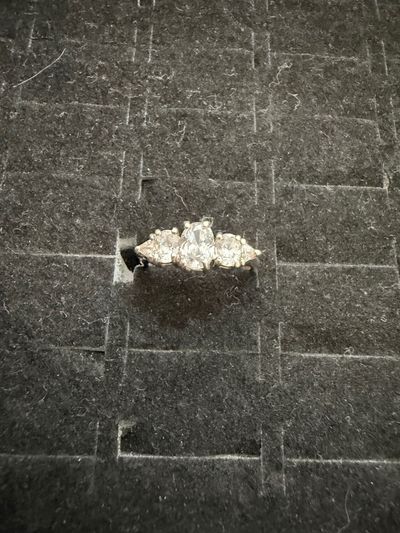 Silver Ring With Clear Stones