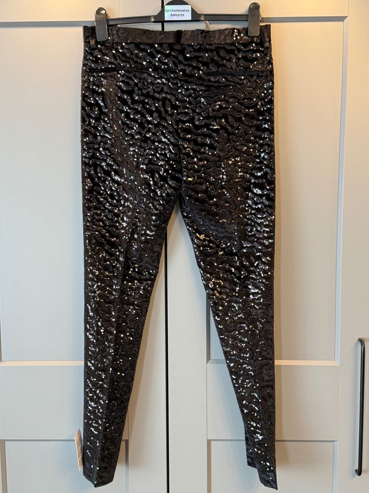 ASOS DESIGN sequin black trousers imagen 6