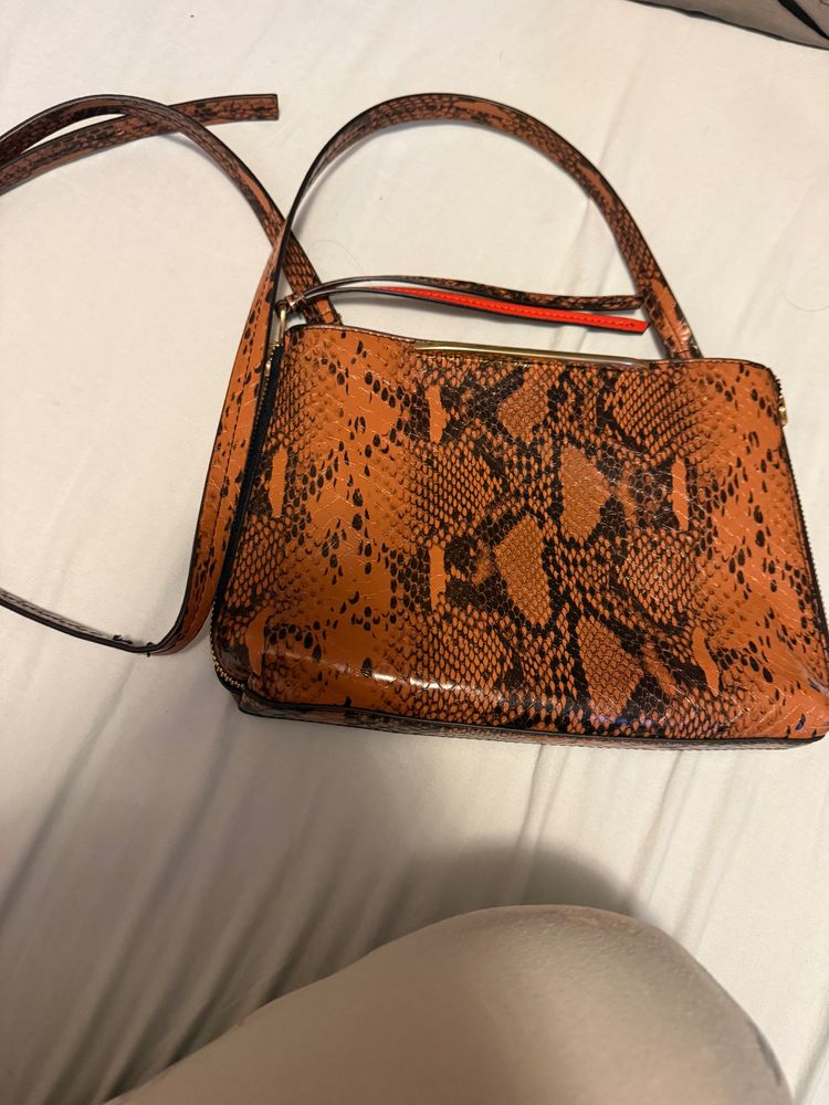 Brown Snakeskin Pattern Handbag 2