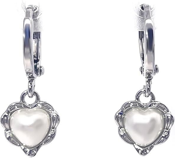 Silver Heart-Shaped Earrings