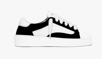 Black And White Low-Top Sneakers