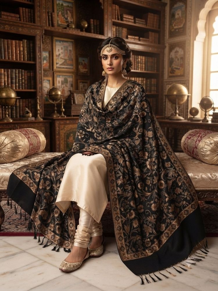 Other Black And Gold Floral Shawl product image