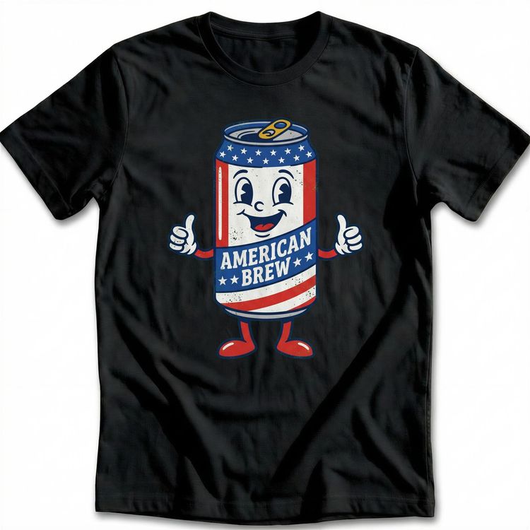 Patriotic Beer Can T-Shirt image 5
