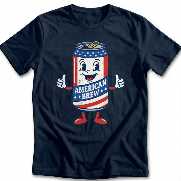 Patriotic Beer Can T-Shirt image 1