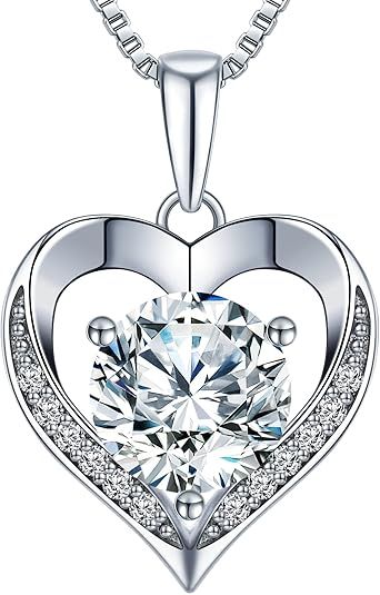Heart-Shaped Moissanite Necklace