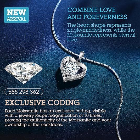 Heart-Shaped Moissanite Necklace 3