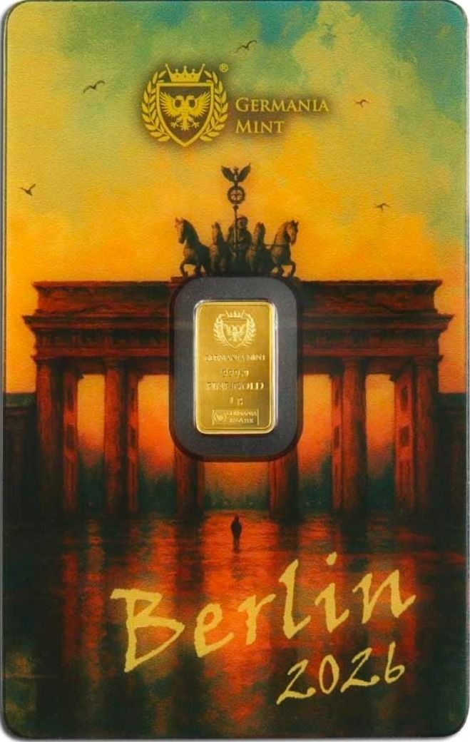 1g 999 Gold Bar Berlin Bear, only 2026 made