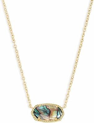 Silver Chain Necklace With Green Gemstone Pendant imagen 2