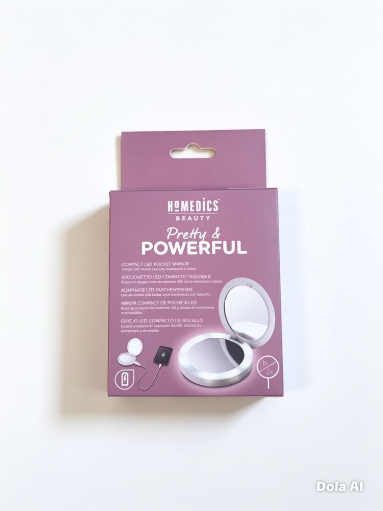 Homedics Beauty Pretty & Powerful Compact Led Pocket Mirror