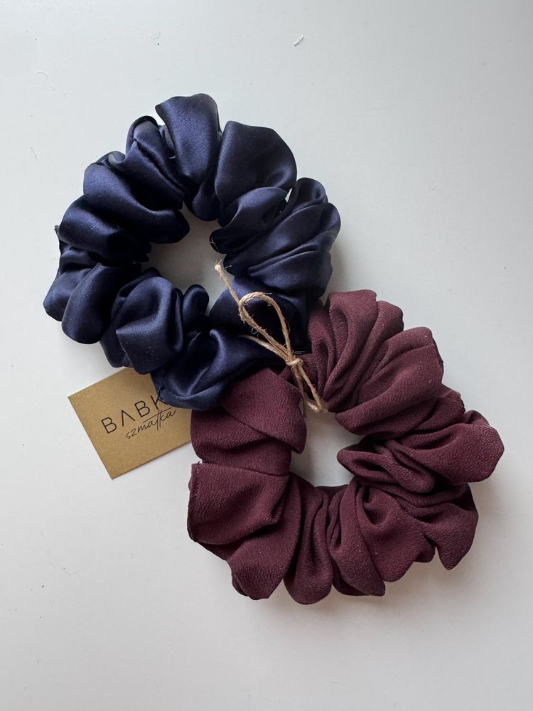 Zestaw jedwabnych gumek scrunchies