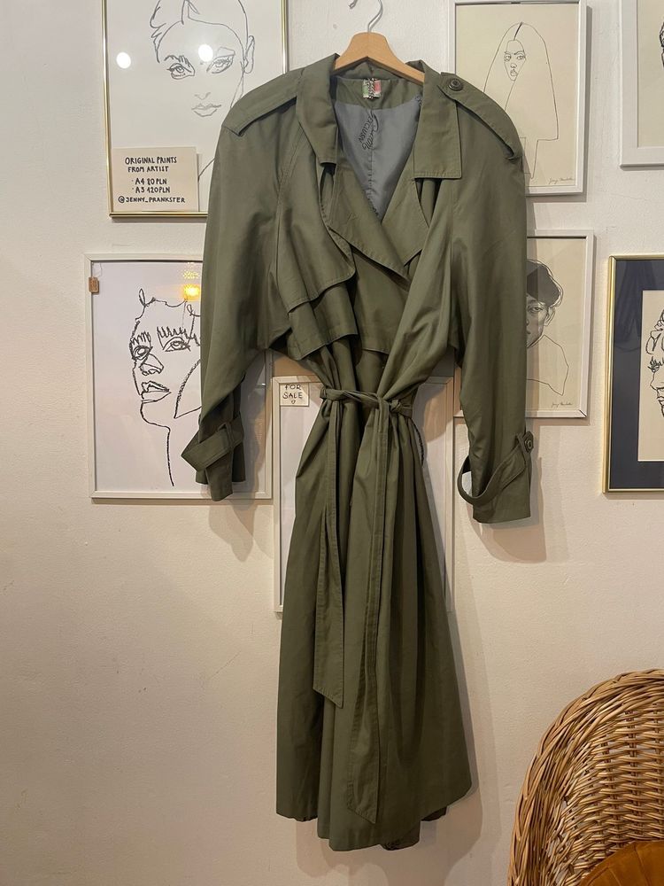 Olive olive green trench coat product image