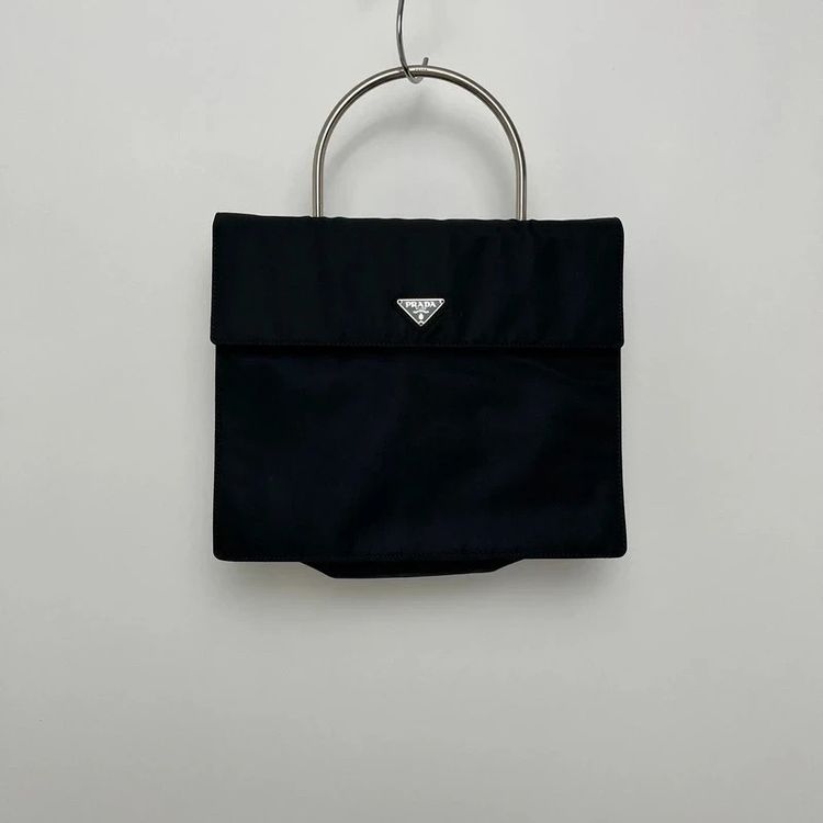 Prada Tessuto Metal Handle Bag handbag image 1