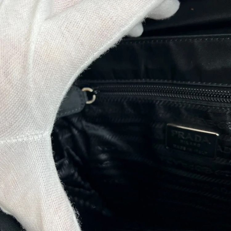 Prada Tessuto Metal Handle Bag handbag image 7