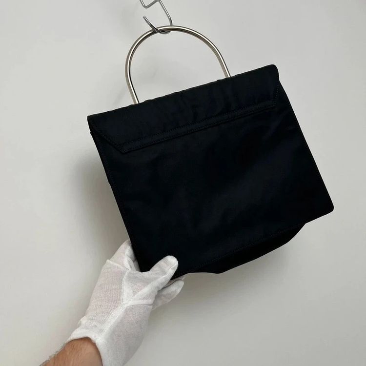 Prada Tessuto Metal Handle Bag handbag image 4