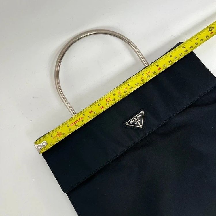 Prada Tessuto Metal Handle Bag handbag image 10