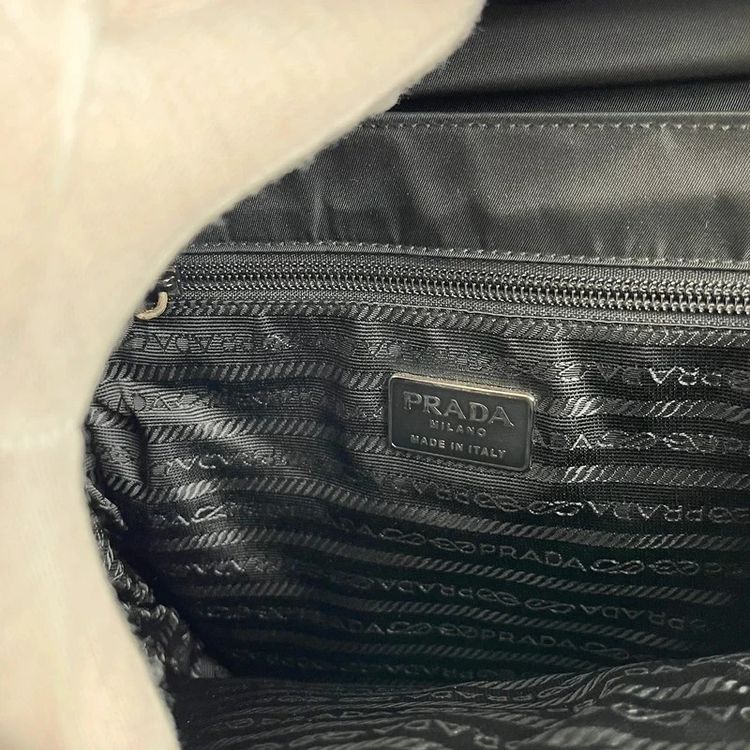 Prada Tessuto Metal Handle Bag handbag image 6