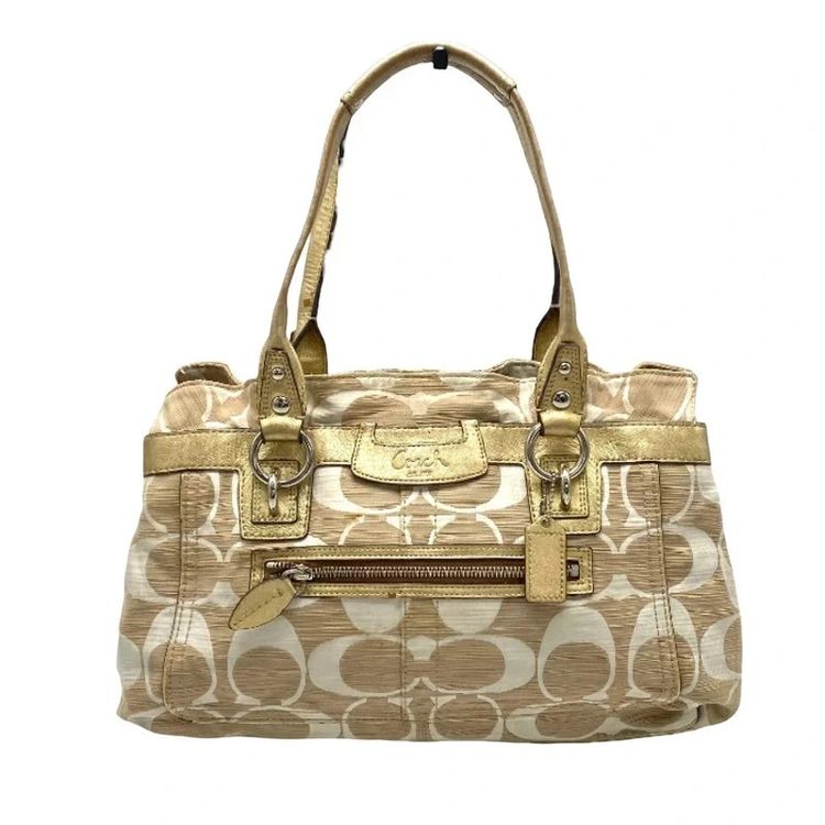 Coach Vintage Penelope Gold Signature Satchel Shoulder Bag image 1