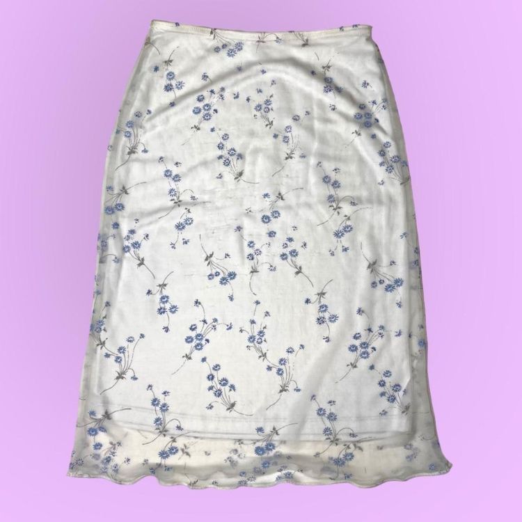 Immagine di 90s 00s Pimkie floral micro mesh midi skirt   1