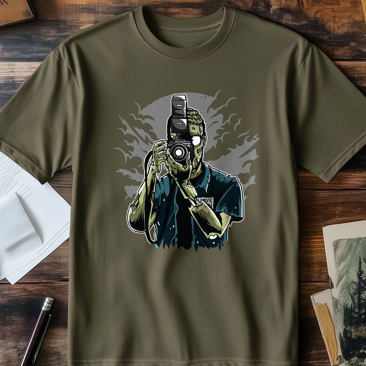 Zombie Photographer T-shirt image 3