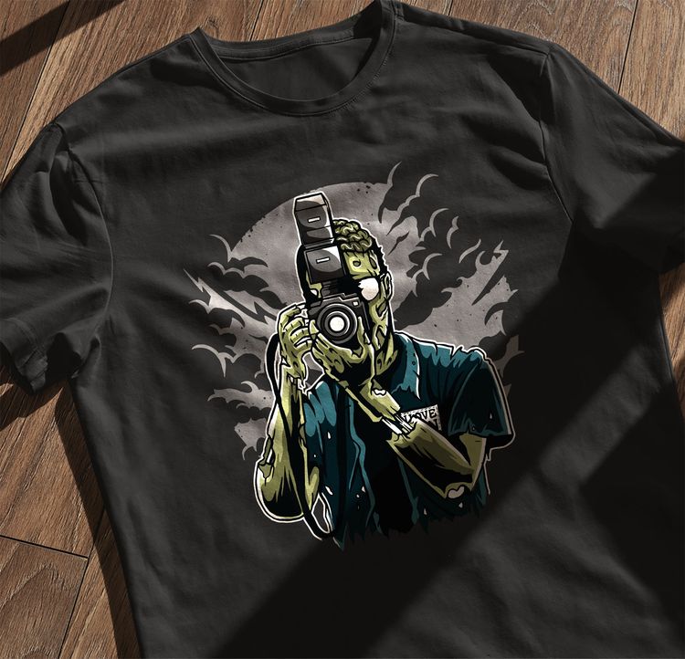 Zombie Photographer T-shirt image 2