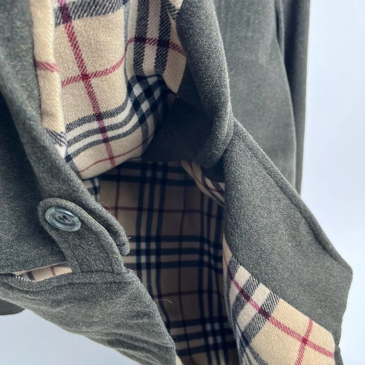 Burberry Wool Green Overcoat image 6