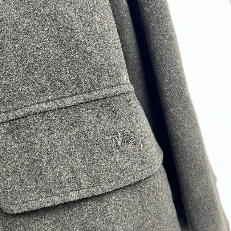Burberry Wool Green Overcoat image 3