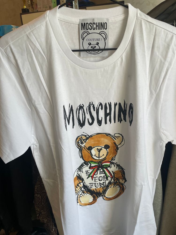 Moschino White T-Shirt With Teddy Bear Print