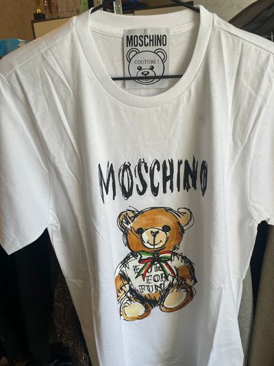 Moschino White T-Shirt With Teddy Bear Print