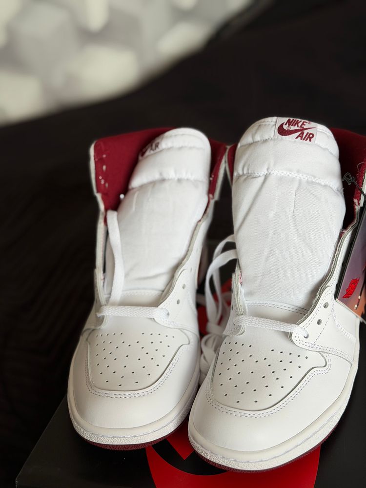 Nike air jordan 1 high metalic czerwone białe 44 obraz 4