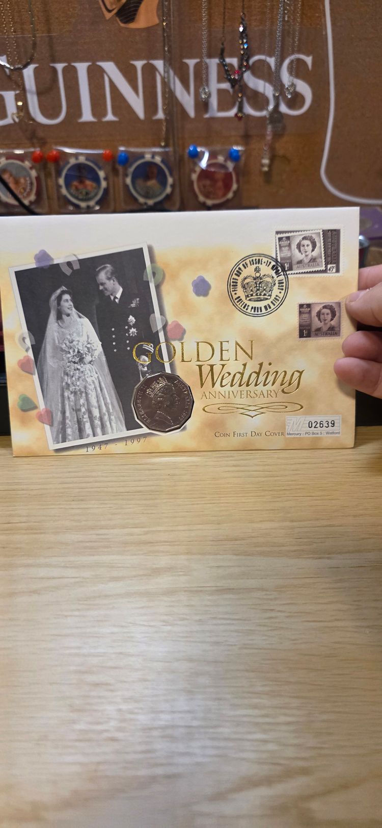Immagine di Golden Wedding Anniversary Coin First Day Cover 2