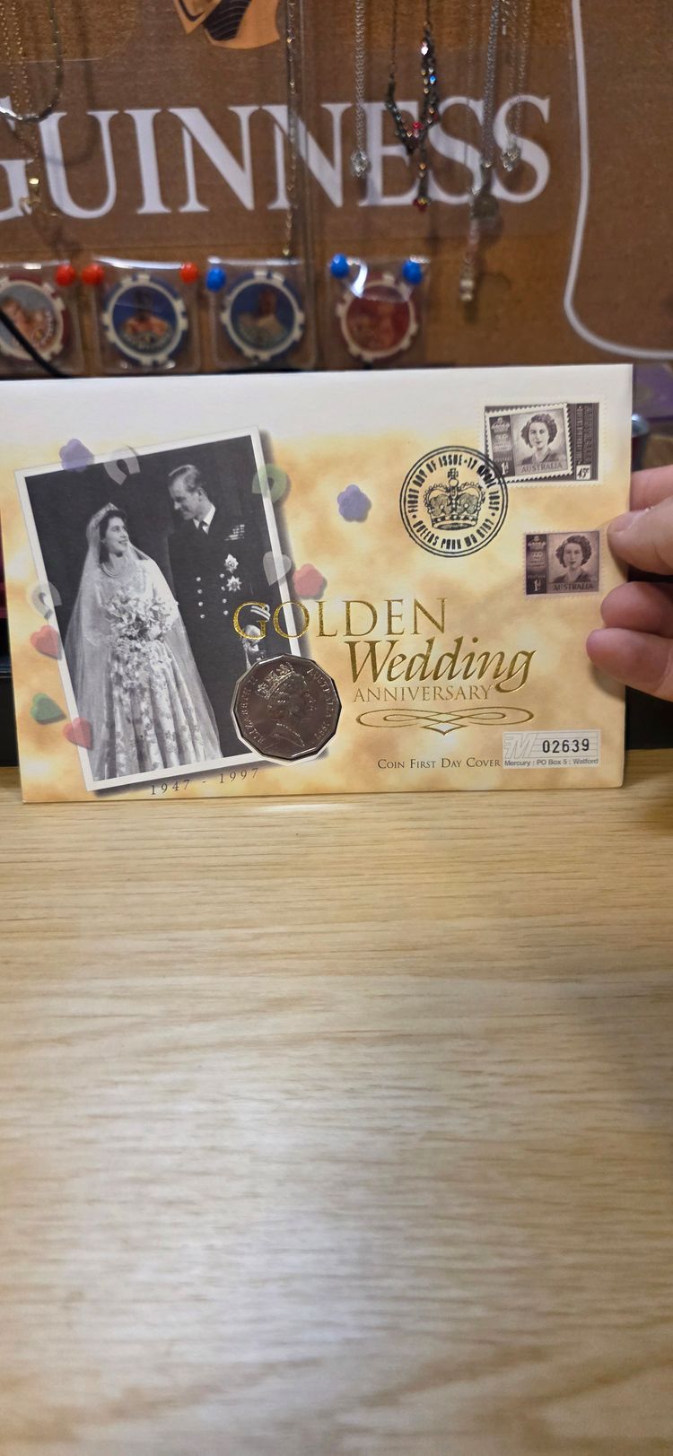 Golden Wedding Anniversary Coin First Day Cover image 1