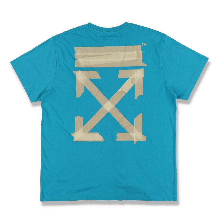 Off-White Blue Tape Arrows Logo Oversized T-Shirt
