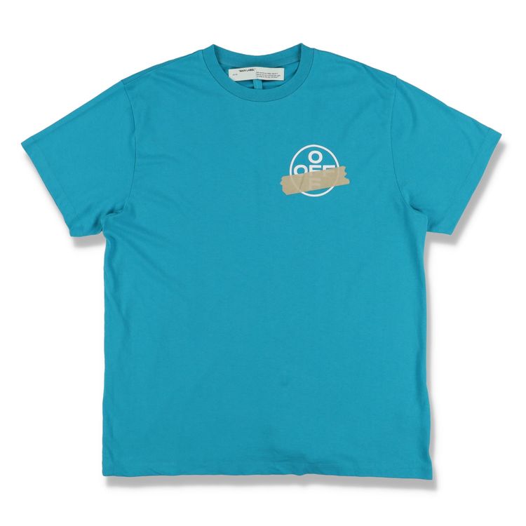 Off-White Blue Tape Arrows Logo Oversized T-Shirt 3
