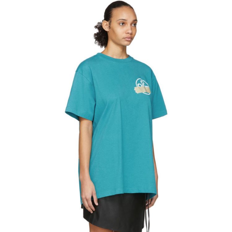 Off-White Blue Tape Arrows Logo Oversized T-Shirt 5