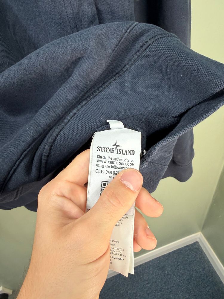 Stone Island Navy Hoodie imagen 6