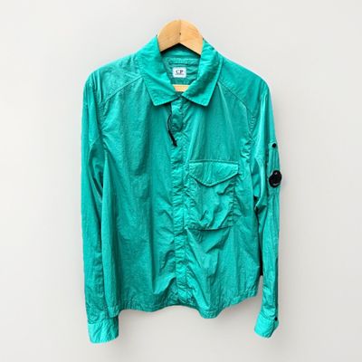 C.P. Company Men’s Overshirt Chrome Nylon Jacket Green Size Medium Goggle New