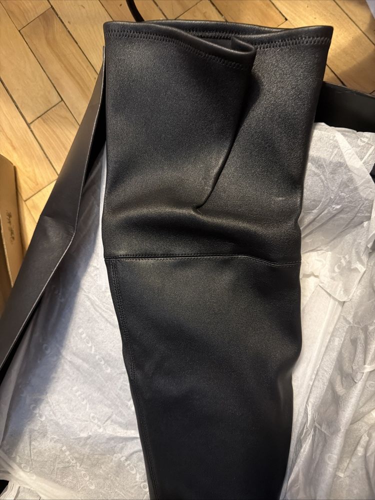 Coach Lisa Over-The-Knee in Black Leather Boots BNIB Uk 9 Thigh High image 4