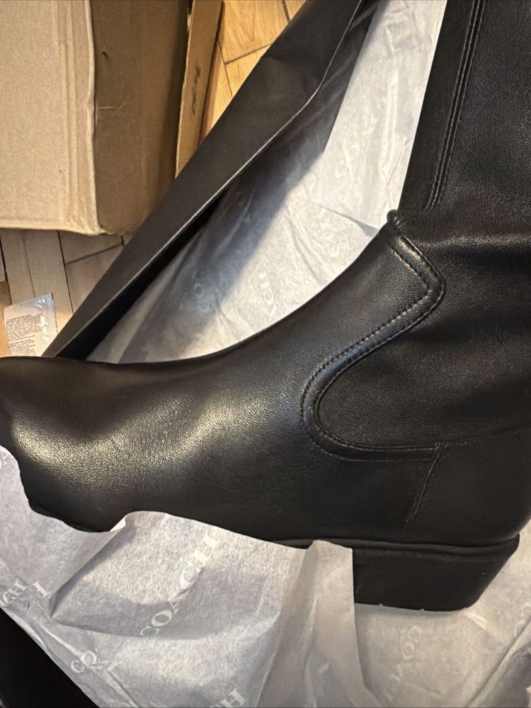 Coach Lisa Over-The-Knee in Black Leather Boots BNIB Uk 9 Thigh High image 7
