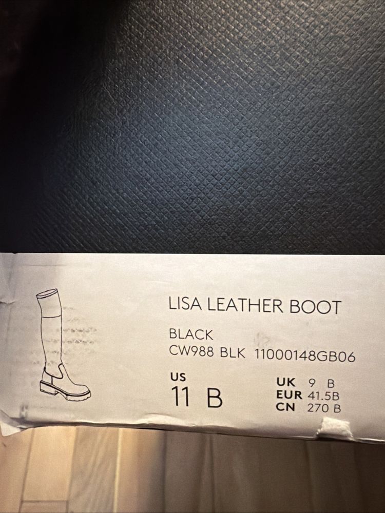 Coach Lisa Over-The-Knee in Black Leather Boots BNIB Uk 9 Thigh High image 8