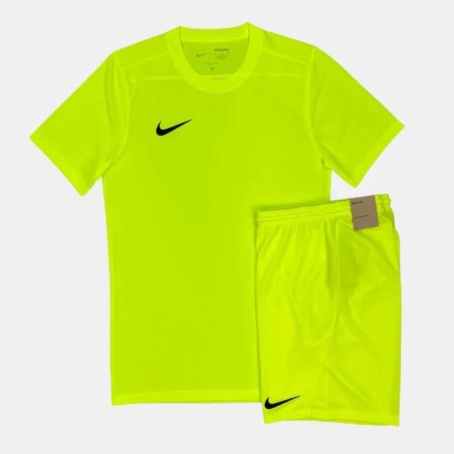 Nike Neon Yellow Sports T-Shirt And Shorts Set