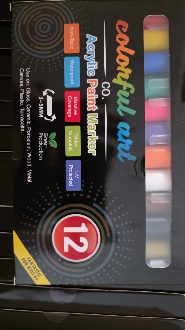 Set Colorful Art Acrylic Paint Marker Set product image