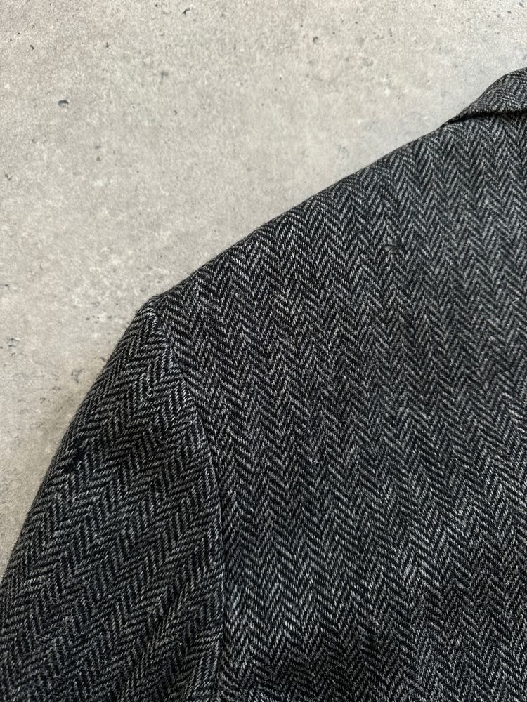 Burberry 1990s Pure Wool Herringbone Single Breasted Blazer - 46R/XXL image 2