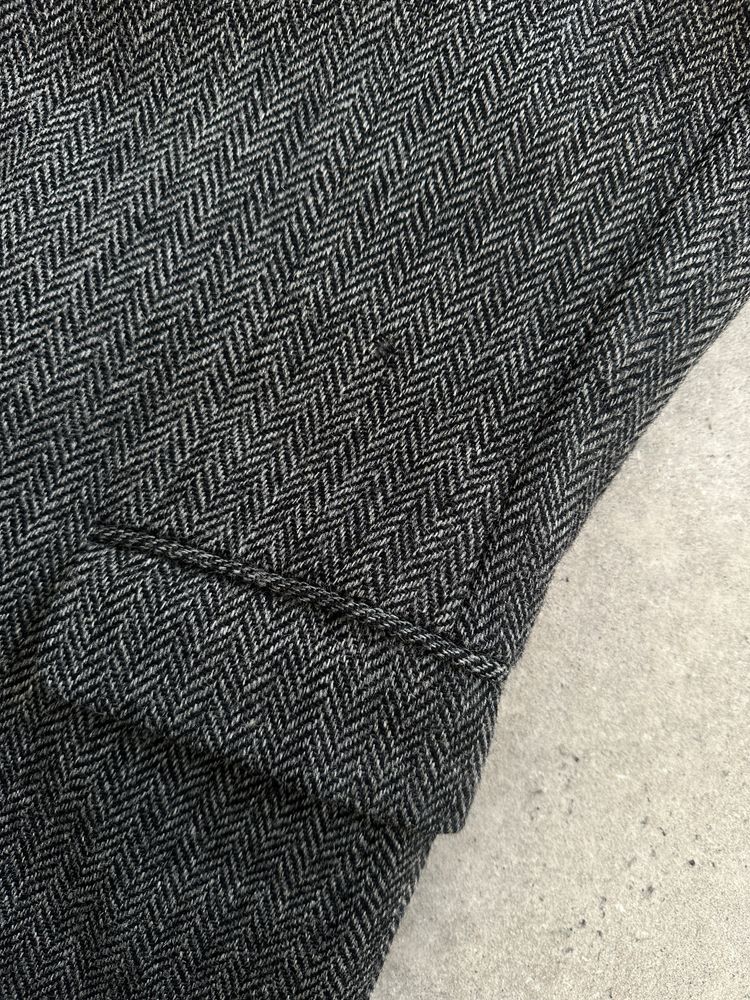 Burberry 1990s Pure Wool Herringbone Single Breasted Blazer - 46R/XXL image 8